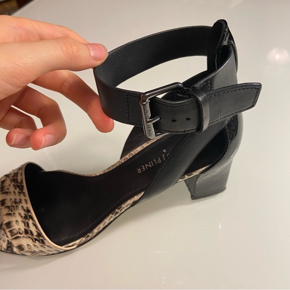 Donald J Pilner Embossed Leather Snake Heels Size 7 - Picture 7 of 7